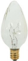 Satco S3360 Model 15F10 Decorative Incandescent Light Bulb, Clear Finish, 15 Watts, F10 Lamp Shape, Candelabra Base, E12 Base, 120 Voltage, 3 1/16'' MOL, 1.25'' MOD, C-7A Filament, 110 Initial Lumens, 1500 Average Rated Hours, Long Life, Brass Base, RoHS Compliant, UPC 045923033605 (SATCOS3360 SATCO-S3360 S-3360) 