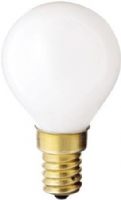 Satco S3398 Model 40G14/W Decorative Incandescent Light Bulb, Gloss White Finish, 40 Watts, G14 Lamp Shape, European Base, E14 Base, 130 Voltage, 3 1/8'' MOL, 1.75'' MOD, CC-9 Filament, 330 Initial Lumens, 1500 Average Rated Hours, Long Life, Brass Base, RoHS Compliant, UPC 045923033988 (SATCOS3398 SATCO-S3398 S-3398) 