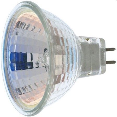 Satco S3462 Model 50MR16/NSP Halogen Light Bulb, 50 Watts, MR16 Lamp Shape, Miniature 2 Pin Round Base, GU5.3/GX5.3 ANSI Base, EXT ANSI Code, 12 Voltage, 1 7/8'' MOL, 2.00'' MOD, C-6 Filament, 2900 Kelvin Temp, 2000 Average Rated Hours, 7000 CBCP, NSP 9 Beam Spread, Warm White Color, Bright, Crisp light, Uniform light output, RoHS Compliant, UPC 045923034626 (SATCOS3462 SATCO-S3462 S-3462)
