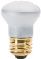 Satco S3604 Model 25R14 Incandescent Reflector Light Bulb, Clear Finish, 25 Watts, R14 Lamp Shape, Medium Base, E26 ANSI Base, 120 Voltage, 2 5/8'' MOL, 1.75'' MOD, CC-2V Filament, 135 Initial Lumens, 1500 Average Rated Hours, General Service Reflector, Household or Commercial use, Long Life, Brass Base, RoHS Compliant, UPC 045923036040 (SATCOS3604 SATCO-S3604 S-3604) 