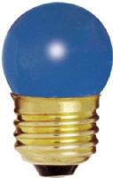 Satco S3608 Model 7 1/2S11/B Incandescent Light Bulb, Ceramic Blue Finish, 7.5 Watts, S11 Lamp Shape, Medium Base, E26 ANSI Base, 120 Voltage, 2 1/4'' MOL, 1.38'' MOD, C-7A Filament, 2500 Average Rated Hours, RoHS Compliant, UPC 045923036088 (SATCOS3608 SATCO-S3608 S-3608) 