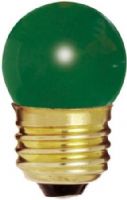 Satco S3609 Model 7 1/2S11/G Incandescent Light Bulb, Ceramic Green Finish, 7.5 Watts, S11 Lamp Shape, Medium Base, E26 ANSI Base, 120 Voltage, 2 1/4'' MOL, 1.38'' MOD, C-7A Filament, 2500 Average Rated Hours, RoHS Compliant, UPC 045923036095 (SATCOS3609 SATCO-S3609 S-3609) 