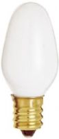 Satco S3681 Model 4C7/W Incandescent Light Bulb, White Finish, 4 Watts, C7 Lamp Shape, Candelabra Base, E12 ANSI Base, 120 Voltage, 2 1/8'' MOL, 0.88'' MOD, C-7A Filament, 8 Initial Lumens, 3000 Average Rated Hours, Long Life, Brass Base, RoHS Compliant, UPC 045923036811 (SATCOS3681 SATCO-S3681 S-3681) 