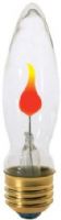 Satco S3760 Model 3CA9/Flicker Incandescent Light Bulb, Clear Finish, 3 Watts, CA9 Lamp Shape, Candelabra Base, E26 ANSI Base, 120 Voltage, 4 9/19'' MOL, 1.13'' MOD, Neon Filament, 1500 Average Rated Hours, Long Life, Brass Base, RoHS Compliant, UPC 045923037603 (SATCOS3760 SATCO-S3760 S-3760) 