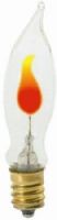 Satco S3761 Model 3CA5 1/2 Incandescent Light Bulb, Clear Finish, 3 Watts, CA5 1/3 Lamp Shape, Candelabra Base, E12 ANSI Base, 120 Voltage, 3 1/4'' MOL, 0.66'' MOD, Neon Filament, 1000 Average Rated Hours, Long Life, Brass Base, RoHS Compliant, UPC 045923037610 (SATCOS3761 SATCO-S3761 S-3761) 