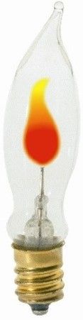 Satco S3761 Model 3CA5 1/2 Incandescent Light Bulb, Clear Finish, 3 Watts, CA5 1/3 Lamp Shape, Candelabra Base, E12 ANSI Base, 120 Voltage, 3 1/4'' MOL, 0.66'' MOD, Neon Filament, 1000 Average Rated Hours, Long Life, Brass Base, RoHS Compliant, UPC 045923037610 (SATCOS3761 SATCO-S3761 S-3761)