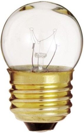Satco S3794 Model 7 1/2S11 Incandescent Light Bulb, Clear Finish, 7.5 Watts, S11 Lamp Shape, Medium Base, E26 ANSI Base, 120 Voltage, 2 1/4'' MOL, 1.38'' MOD, C-7A Filament, 40 Initial Lumens, 2500 Average Rated Hours, RoHS Compliant, UPC 045923037948 (SATCOS3794 SATCO-S3794 S-3794)