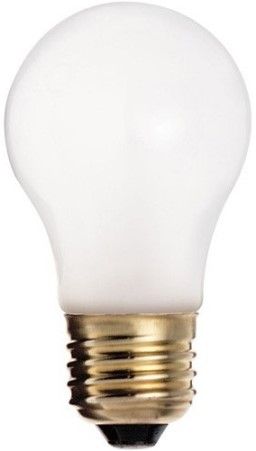 Satco S3815 Model 25A15/F Incandescent Light Bulb, Frost Finish, 25 Watts, A15 Lamp Shape, Medium Base, E26 ANSI Base, 130 Voltage, 3 1/2'' MOL, 1.88'' MOD, C-9 Filament, 150 Initial Lumens, 2500 Average Rated Hours, Household or Commercial use, Long Life, RoHS Compliant, UPC 045923038150 (SATCOS3815 SATCO-S3815 S-3815)
