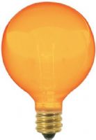 Satco S3836 Model 10G12 1/2/A Incandescent Light Bulb, Transparent Amber Finish, 10 Watts, G12 Lamp Shape, Candelabra Base, E12 ANSI Base, 120 Voltage, 2 3/8'' MOL, 1.56'' MOD, C-7A Filament, 1500 Average Rated Hours, Long Life, Brass Base, RoHS Compliant, UPC 045923038365 (SATCOS3836 SATCO-S3836 S-3836) 