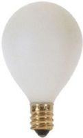 Satco S3863 Model 25G12 1/2/W Incandescent Light Bulb, Satin White Finish, 25 Watts, G12 1/2 Pear Lamp Shape, Candelabra Base, E12 ANSI Base, 120 Voltage, 2 3/8'' MOL, 1.56'' MOD, C-7A Filament, 180 Initial Lumens, 1500 Average Rated Hours, Long Life, Brass Base, RoHS Compliant, UPC 045923038631 (SATCOS3863 SATCO-S3863 S-3863) 