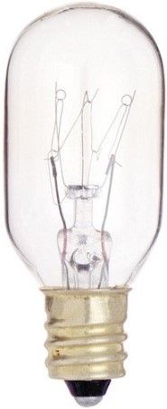 Satco S3905 Model 15T7C Incandescent Light Bulb, Clear Finish, 15 Watts, T7 Lamp Shape, Candelabra Base, E12 ANSI Base, 130 Voltage, 2 1/4'' MOL, 0.88'' MOD, C-5A Filament, 95 Initial Lumens, 2500 Average Rated Hours, RoHS Compliant, UPC 045923039058 (SATCOS3905 SATCO-S3905 S-3905)