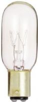 Satco S3906 Model 15T7/DC Incandescent Light Bulb, Clear Finish, 15 Watts, T7 Lamp Shape, DC Bay Base, BA15d ANSI Base, 130 Voltage, 2 1/4'' MOL, 0.88'' MOD, C-5A Filament, 95 Initial Lumens, 2500 Average Rated Hours, RoHS Compliant, UPC 045923039065 (SATCOS3906 SATCO-S3906 S-3906) 