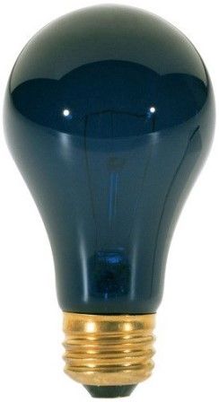 Satco S3920 Model 75A/BlackLight Incandescent Light Bulb, Black Light Finish, 75 Watts, A19 Lamp Shape, Medium Base, E26 ANSI Base, 120 Voltage, 4 1/8'' MOL, 2.38'' MOD, C-9 Filament, 480 Average Rated Hours, Household or Commercial use, Long Life, RoHS Compliant, UPC 045923039201 (SATCOS3920 SATCO-S3920 S-3920)