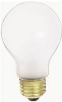 Satco S3950 Model 25A19/F Incandescent Light Bulb, Frost Finish, 25 Watts, A19 Lamp Shape, Medium Base, E26 ANSI Base, 130 Voltage, 4 1/8'' MOL, 2.38'' MOD, CC-6 Filament, 180 Initial Lumens, 2500 Average Rated Hours, Household or Commercial use, Long Life, RoHS Compliant, UPC 045923039508 (SATCOS3950 SATCO-S3950 S-3950) 