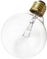 Satco S4048 Model 40G25/3PK Incandescent Light Bulb (3-Pack), Clear Finish, 40 Watts, G25 Lamp Shape, Medium Base, E26 ANSI Base, 120 Voltage, 4 3/8'' MOL, 3.13'' MOD, CC-9 Filament, 360 Initial Lumens, 3000 Average Rated Hours, Long Life, Brass Base, RoHS Compliant, UPC 045923040481 (SATCOS4048 SATCO-S4048 S-4048) 