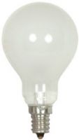 Satco S4163 Model 60A15/F/E12 Incandescent Light Bulb, Frost Finish, 60 Watts, A15 Lamp Shape, Candelabra Base, E12 ANSI Base, 130 Voltage, 3.36'' MOL, 1.88'' MOD, C-9 Filament, 700 Initial Lumens, 1000 Average Rated Hours, Household or Commercial use, Long Life, RoHS Compliant, UPC 045923041631 (SATCOS4163 SATCO-S4163 S-4163) 