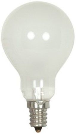 Satco S4161 Model 40A15/F/E12 Incandescent Light Bulb, Frost Finish, 40 Watts, A15 Lamp Shape, Candelabra Base, E12 ANSI Base, 130 Voltage, 3.36'' MOL, 1.88'' MOD, C-9 Filament, 420 Initial Lumens, 1000 Average Rated Hours, Household or Commercial use, Long Life, RoHS Compliant, UPC 045923041617 (SATCOS4161 SATCO-S4161 S-4161)