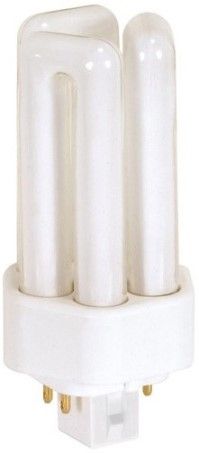 Satco S4369 Model CF13DT/E/827 Compact Fluorescent Light Bulb, 13 Watts, T4 Lamp Shape, GX24q-1 Base, GX24q-1 ANSI Base, 120 Voltage, 4.2'' MOL, 2.0'' MOD, 900 Initial Lumens, 12000 Average Rated Hours, 2700 Kelvin Temp, Warm White Color, Non-integrated Pin Based CFL, Uses 75% less energy than equivalent incandescent lamps, RoHS Compliant, UPC 046135208911 (SATCOS4369 SATCO-S4369 S-4369)