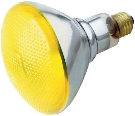 Satco S4426 Model 100BR38/Y Metal Halide HID Light Bulb, Yellow Finish, 100 Watts, BR38 Lamp Shape, Medium Base, E26 ANSI Base, 120 Voltage, 5 5/16'' MOL, 4.75'' MOD, CC-9 Filament, 2000 Average Rated Hours, 110 Beam Spread, General Service Reflector, Household or Commercial use, Long Life, Brass Base, UPC 045923044267 (SATCOS4426 SATCO-S4426 S-4426)