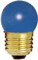 Satco S4508 Model 7 1/2S11/B Incandescent Light Bulb, Ceramic Blue Finish, 7.5 Watts, S11 Lamp Shape, Medium Base, E26 ANSI Base, 120 Voltage, 2 1/4'' MOL, 1.38'' MOD, C-7A Filament, 2500 Average Rated Hours, Special application incandescent, RoHS Compliant, UPC 045923045080 (SATCOS4508 SATCO-S4508 S-4508) 