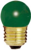 Satco S4509 Model 7 1/2S11/G Incandescent Light Bulb, Ceramic Green Finish, 7.5 Watts, S11 Lamp Shape, Medium Base, E26 ANSI Base, 120 Voltage, 2 1/4'' MOL, 1.38'' MOD, C-7A Filament, 2500 Average Rated Hours, Special application incandescent, RoHS Compliant, UPC 045923045097 (SATCOS4509 SATCO-S4509 S-4509) 