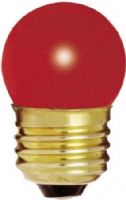 Satco S4511 Model 7 1/2S11/R Incandescent Light Bulb, Ceramic Red Finish, 7.5 Watts, S11 Lamp Shape, Medium Base, E26 ANSI Base, 120 Voltage, 2 1/4'' MOL, 1.38'' MOD, C-7A Filament, 2500 Average Rated Hours, Special application incandescent, RoHS Compliant, UPC 045923045110 (SATCOS4511 SATCO-S4511 S-4511) 