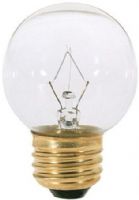 Satco S4538 Model 25G16 1/2 Incandescent Light Bulb, Clear Finish, 25 Watts, G16 1/2 Lamp Shape, Medium Base, E26 ANSI Base, 120 Voltage, 3 1/4'' MOL, 2.06'' MOD, CC-2V Filament, 220 Initial Lumens, 1500 Average Rated Hours, Special application incandescent, Long Life, Brass Base, RoHS Compliant, UPC 045923045387 (SATCOS4538 SATCO-S4538 S-4538) 