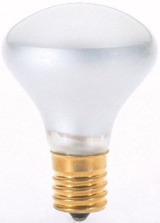Satco S4701 Model 40R14N Incandescent Light Bulb, Clear Finish, 40 Watts, R14 Lamp Shape, Intermediate Base, E17 ANSI Base, 120 Voltage, 2 5/8'' MOL, 1.75'' MOD, CC-2V Filament, 280 Initial Lumens, 1500 Average Rated Hours, General Service Reflector, Household or Commercial use, Long Life, Brass Base, RoHS Compliant, UPC 045923047015 (SATCOS4701 SATCO-S4701 S-4701)