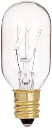 Satco S4718 Model 15T7C Incandescent Light Bulb, Clear Finish, 15 Watts, T7 Lamp Shape, Candelabra Base, E12 ANSI Base, 130 Voltage, 2 1/4'' MOL, 0.88'' MOD, C-5A Filament, 95 Initial Lumens, 2500 Average Rated Hours, RoHS Compliant, UPC 045923047183 (SATCOS4718 SATCO-S4718 S-4718)