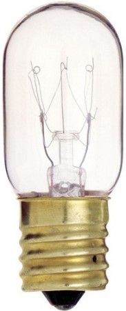 Satco S4722 Model 15T7/N Incandescent Light Bulb, Clear Finish, 15 Watts, T7 Lamp Shape, Intermediate Base, E17 ANSI Base, 130 Voltage, 2 1/4'' MOL, 0.88'' MOD, C-5A Filament, 95 Initial Lumens, 2500 Average Rated Hours, RoHS Compliant, UPC 045923047220 (SATCOS4722 SATCO-S4722 S-4722)