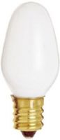 Satco S4726 Model 7C7/W Incandescent Light Bulb (4 Pack), White Finish, 7 Watts, C7 Lamp Shape, Candelabra Base, E12 ANSI Base, 130 Voltage, 2 1/8'' MOL, 0.88'' MOD, C-7A Filament, 28 Initial Lumens, 3000 Average Rated Hours, RoHS Compliant, UPC 045923047268 (SATCOS4726 SATCO-S4726 S-4726) 