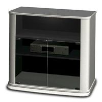 Tech-Craft SAV33X Sculpture Series 4 shelf Swivel TV Stand for 32" TVs, Center Channel Speaker or additional equipment fixed shelf, Diamond Durapaint wear resistant finish, Sculpted Top and Base, Swivel Base with "Easy Glide" Assembly, Tempered smoked glass doors (SAV 33X SAV-33X SAV33 SA-V33X) 