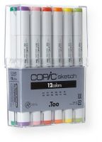 Copic SB12 Color Basic Set of 12 Markers; The most popular marker in the Copic line; Perfect for scrapbooking, professional illustration, fashion design, manga, and craft projects; Photocopy safe and guaranteed color consistency; EAN 4511338003725 (SB12 SB-12 S-B12 SB1-2 COPICSB12 COPIC-SB12) 