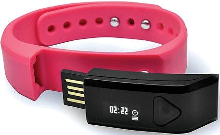 Ematic SB312PK TrackBand, Pink, Wrist-Worn Fitness Tracker, Tracks Steps/Distance/Calories/Progress, Monitors Your Sleep Quality, Integrated LED Display, Shows Current Time, Text Message Notifications for Android, Water Resistant, Silent Alarm for Waking, Wireless Connection via Bluetooth 4.0, UPC 817707015806 (SB-312PK SB312-PK SB-312-PK SB312 SB 312PK)