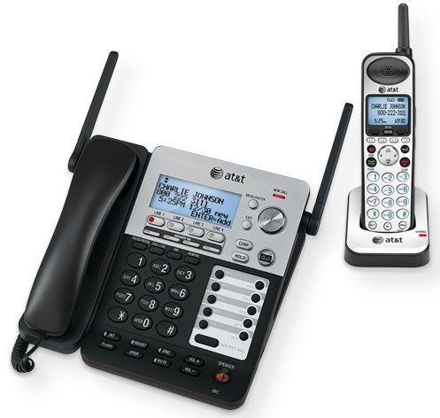 AT&T SynJ SB67138 4 line corded/cordless system; The seamless multiple handset and cordless deskset mobility, with built in Digitally Enhanced Cordless Telecommunications; 10 intercom number locations; 10 speed dial numbers; 100 name and number private phonebook directory; UPC 650530022753 (SB67138 SB-67138 ATTSB67138 AT&TSB671383 SYNJSB67138 ATT-SYNJSB67138) 