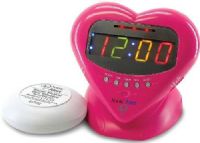 Sonic Alert SBH400SS Sweetheart with Super Shaker Alam Clock; 113 db extra-loud alarm with adjustable tone & volume control; SS12VW Super Shaker bed vibrating unit; Built-in red flashing alert lights; Rainbow colored display lights; User selectable snooze time 1-30 minutes your choice; User selectable alarm duration from 1-59 minutes; UPC 650518100077 (SBH-400SS SBH 400SS SB-H400SS SBH400 SS) 