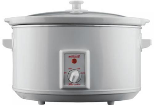 Brentwood Appliances SC-165W 8.0 Quart Slow Cooker in White; 8 Quart Capacity; Metal Body with White Finish; 3 Heat Setting; High, Low, Auto; Removable Ceramic Pot; Tempered Glass Lid; Cool Touch Handles; LED Power Indicator; Power: 380 Watts; Approval Code: cUL; Item Weight: 14.0 lbs; Item Dimension (LxWxH): 16.5 x 11.75 x 10.5; Colored Box Dimension: 17 x 13 x 11; Case Pack: 2; Case Pack Weight: 31 lbs; Case Pack Dimension: 27 x 18 x 11.5 (SC165W SC-165W SC-165W)