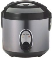 Sunpentown SC-0800S Four Cups Rice Cooker with Stainless Steel body, Easy one-button operation, Automatic keep warm system, for up to 5 hours, Cool touch exterior, Air-tight lid locks in moisture and flavor, Cook and Keep Warm indicator lights, Removable non-stick inner pot with Teflon coating (SC0800S SC 0800S SC-0800 SC0800) 