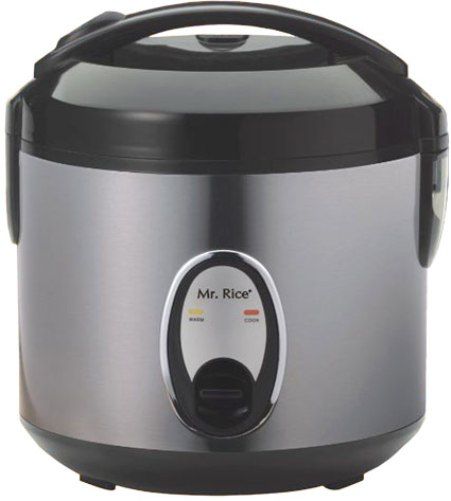 Sunpentown SC-0800S Four Cups Rice Cooker with Stainless Steel body, Easy one-button operation, Automatic keep warm system, for up to 5 hours, Cool touch exterior, Air-tight lid locks in moisture and flavor, Cook and Keep Warm indicator lights, Removable non-stick inner pot with Teflon coating (SC0800S SC 0800S SC-0800 SC0800)