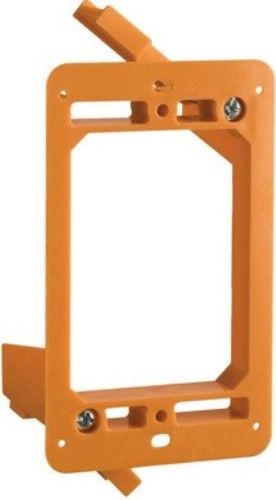 Carlon SC100RR Single Gang Old Work Low Voltage Mounting Bracket (Set of 12); Aids in the installation of Low-Voltage devices such as a cable television, data communication or telephone jacks in an existing wall; Non-metallic PVC is heat, fire and corrosion resistant; Backless to accommodate deep devices and bend-radius requirements; UPC 034481188797 (SC-100RR SC 100RR SC100R SC100)