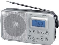 Supersonic SC-1091 Portable 4-Band AM/FM/SW1-2 PLL Digital Radio, Digital LCD Display, Clock Display, Alarm Function, Volume Control, Built-in Speaker, Telescopic Antenna, Foldable Handle, Headphone Jack, AC/DC Power (AC cord included), Powered by 2 x “D” Batteries (not included), Dimensions 8.20" x 2.80" x 4.80", Weight 1 lbs, UPC 639131010918 (SC1091 SC 1091) 