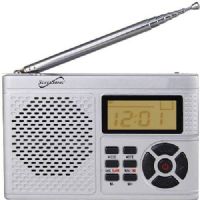 Supersonic SC-1104 AM/FM/TV Pocket Radio, LCD with Digital Display, Built-in Time/Alarm Function, FM Frequency 87.5-108 MHz, AM Frequency 520-1620 KHz, TV Frequency 56-93MHz / 174-223MHz, Pre-set Station (20 stations each band), Built-in Speaker, Telescopic Antenna, Earphone Jack, Built-in Hand Strap, Earbuds Included, UPC 639131011045 (SC1104 SC 1104) 