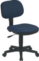 Office Star SC117 Basic Task Chair, Thick Padded Seat and Back, Pneumatic Seat Height Adjustment, Back Height Adjustment, Seat Depth Adjustment, 18" W x 17" D x 2.5" T Seat Size, 16" W x 10.5" H x 2" T Back Size, Heavy Duty Nylon Base (SC-117 SC 117) 