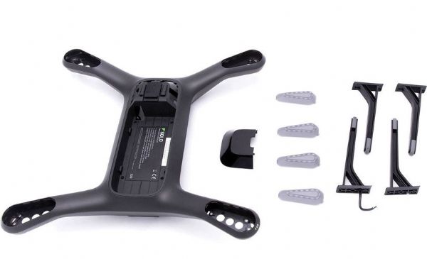 3DR SC11A Replacement Body Shell for Solo Quadcopter; Includes Landing Gear, Battery Door; Includes LED Covers; Dimensions 15.9