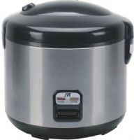 Sunpentown SC-1202SS Rice Cooker with Stainless Steel Body; 6 cups/1.2 Liter Capacity; Easy one-button operation; Automatic keep warm system; Cool touch exterior; Pressure-sealed inner locking lid; 3-Dimensional heating from top, sides and bottom; Cook and Keep Warm indicator lights; Removable non-stick inner pot; UPC 876840005303 (SC1202SS SC 1202SS SC-1202S SC-1202) 