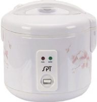 Sunpentown SC-1202W Rice Cooker; 6 cups/1.2 Liter Capacity; Easy one-button operation; Automatic keep warm system; Cool touch exterior; Pressure-sealed inner locking lid; 3-Dimensional heating from top, sides and bottom; Cook and Keep Warm indicator lights; Removable non-stick inner pot; UPC 876840005297 (SC1202W SC 1202W SC-1202) 