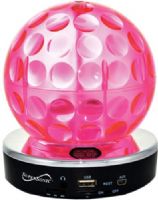 Supersonic SC1379-PNK Disco Ball High Quality Performance Portable Speaker, Pink; Dazzling and Colorful Light Patterns Are Projected Onto Ceilings and Walls, Giving You an Instant Party Atmosphere; Enjoy Listening to Your Music Anywhere You Go; Compatible with iPhone, iPod, iPad & Many Other Smartphones & MP3 Players; UPC 639131913790 (SC1379PUR SC-1379-PNK SC-1379PNK SC1379) 