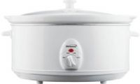 Brentwood SC-145W Slow Cooker, 6.5 Quart Capacity, Metal Body with White Finish, 3 Heat Setting (High, Low, Auto), Removable Ceramic Pot, Tempered Glass Lid, Cool Touch Handles, LED Power Indicator, 320 Watts Power, cUL Approval Code, Dimension (LxWxH) 16.5 x 11.75 x 9.5, Weight 13.0 lbs., UPC 181225000331 (SC145W SC 145W SC-145)  