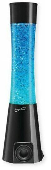 Supersonic SC1480BTBL Glitter Lamp Bluetooth Speaker; Blue; Enjoy glitter and color; Glitter flows from top to bottom inside the liquid filled glass tube; Bluetooth music streaming ver 3.0; 3.5 mm line in jack; 5W rated; 25W light power; UPC 639131314801 (SC1480BTBL SC1480BT-BL SC1480BTBLSPEAKER SC1480BTBL-SPEAKER SC1480BTBLSUPERSONIC SC1480BTBL-SUPERSONIC) 
