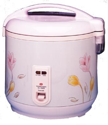 Sunpentown SC-1660C Multi-function Rice Cooker, Capacity 6 cups / 1.0 liters, Input voltage 120V / 60Hz, Easy one-button operation, Automatically keeps food warm up to 12 hours, Includes steam plate, measuring cup and rice spatula, Removable nonstick cooking pot, Automatic retractable cord  (SC1660  SC 1660C  SC-1660  SC1660) 